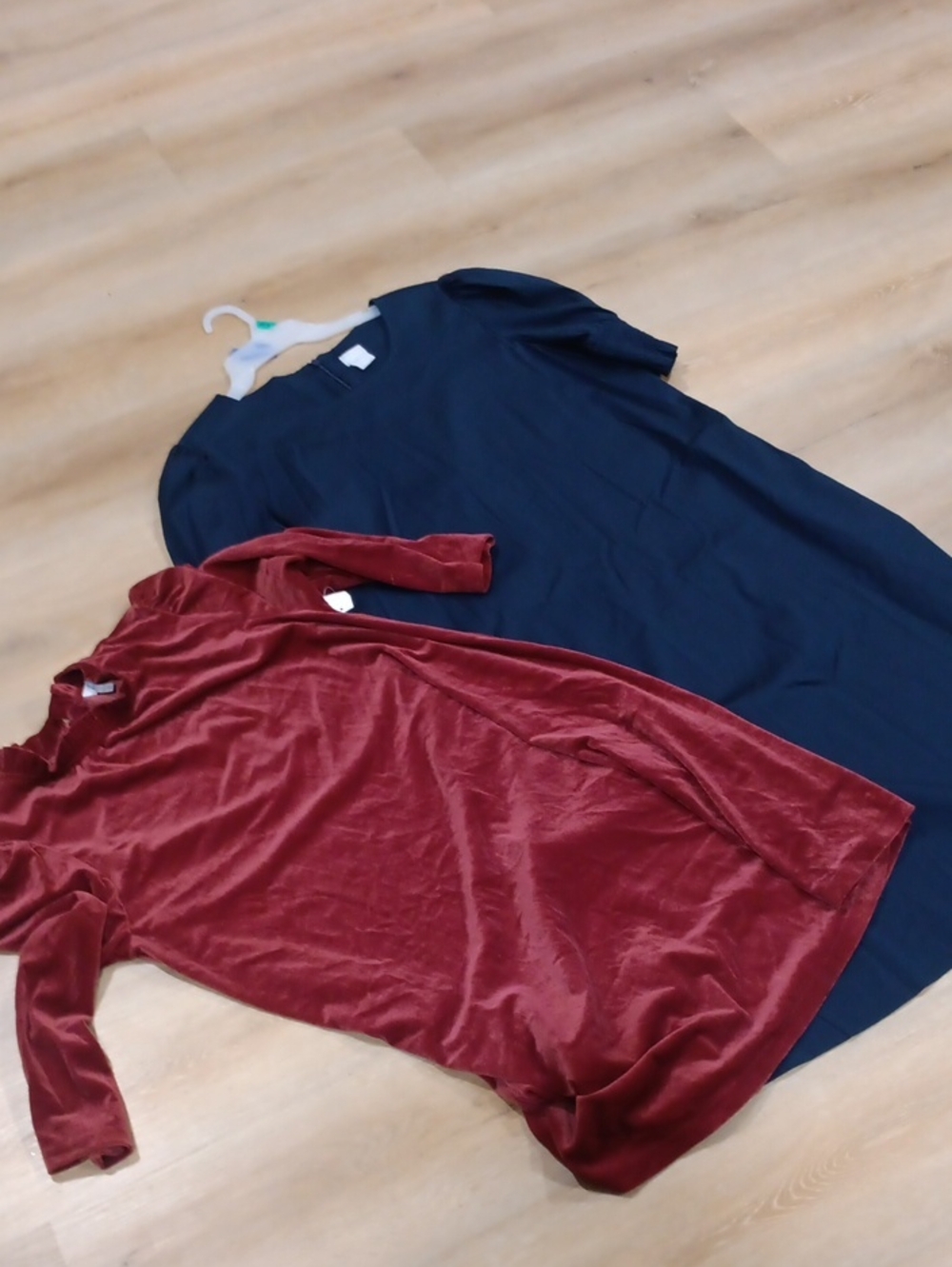 Bundle Of 2 Velvet Red Dress  and Navy Dress